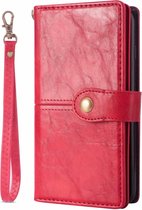 iPhone XS Luxe Book Case Hoesje met Koord - PU Leer - Pasjeshouder - Magnetische Sluiting - Apple iPhone XS - Rood