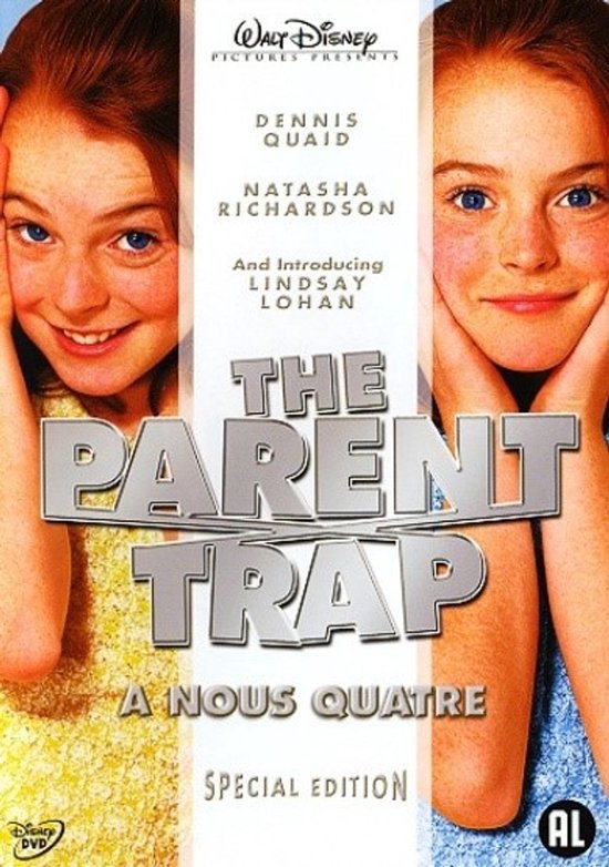 Poster van de film The Parent Trap met Lindsay Lohan als tweeling. Speciale editie.
