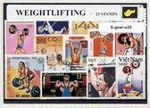 Gewichtsheffen – Luxe postzegel pakket (A6 formaat) : collectie van 25 verschillende postzegels van gewichtsheffen – kan als ansichtkaart in een A6 envelop - authentiek cadeau - ka