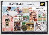 Honkbal – Luxe postzegel pakket (A6 formaat) : collectie van 25 verschillende postzegels van honkbal – kan als ansichtkaart in een A6 envelop - authentiek cadeau - kado - geschenk