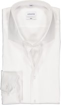 Seidensticker slim fit overhemd - wit fijn Oxford - Strijkvrij - Boordmaat: 38