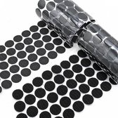 1000 Klittenband 1,5cm Rondjes Zelfklevend Stickertjes Zwart