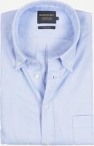 Steppin' Out Herfst/Winter 2021  Brushed Cotton Button Down Mannen - Regular Fit - Katoen - Blauw (L)