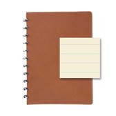 Atoma  notebook PUR formaat A4 gelijnd naturel leder 144 bladzijden