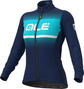 Ale Dames Fietsshirt Lange Mouwen Solid Blend - Blauw - S - Valt klein