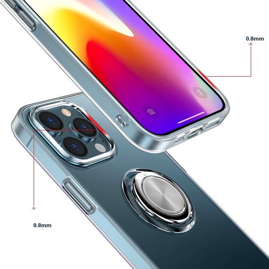 ShieldCase iPhone 13 Pro Max TPU avec anneau - transparente