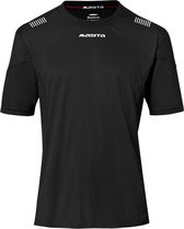 Masita | Sportshirt Heren Korte Mouw - Porto - Wedstrijd - Fitness - Hardloopshirt Heren - Ademend Vocht Regulerend - BLACK/WHITE - XXXL