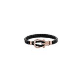 Paul Hewitt Phinity Bracelet - PH-FSH-L-R-B-S - Armband - Leer - Zwart - 17cm