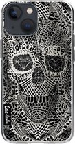 Casetastic Apple iPhone 13 mini Hoesje - Softcover Hoesje met Design - Lace Skull Print