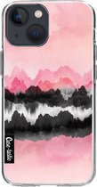 Casetastic Apple iPhone 13 mini Hoesje - Softcover Hoesje met Design - Pink Mountains Print