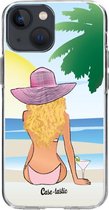 Casetastic Apple iPhone 13 mini Hoesje - Softcover Hoesje met Design - BFF Sunset Blonde Print