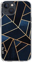 Casetastic Apple iPhone 13 Hoesje - Softcover Hoesje met Design - Navy Stone Print