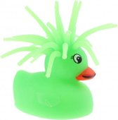 fluffy eend met licht 5 cm groen