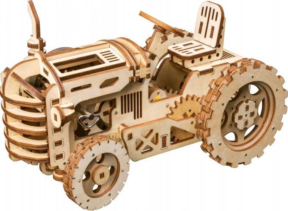 Robotime Tractor 24 x 12 cm hout 135-delig modelbouwpakket