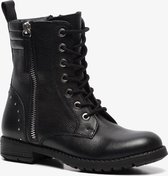 Hush Puppies leren meisjes veterboots - Zwart - Maat 30 - Echt leer