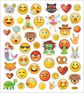 Stickers, emojis, 15x16,5 cm, 1 vel
