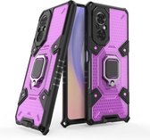 Voor Honor 50 SE Space PC + TPU-ringhouder beschermhoes (paars)