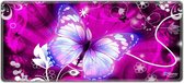 Muismat xxl grote paarse vlinder 90 x 40 cm - Sleevy - mousepad - Collectie 100+ designs