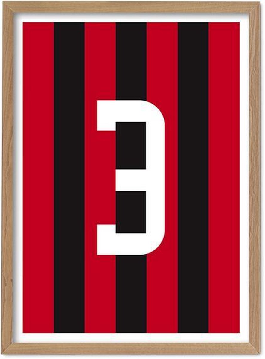 FC Kluif 'Il Capitano' poster - AC Milan poster - 70 x 50 cm Zwart