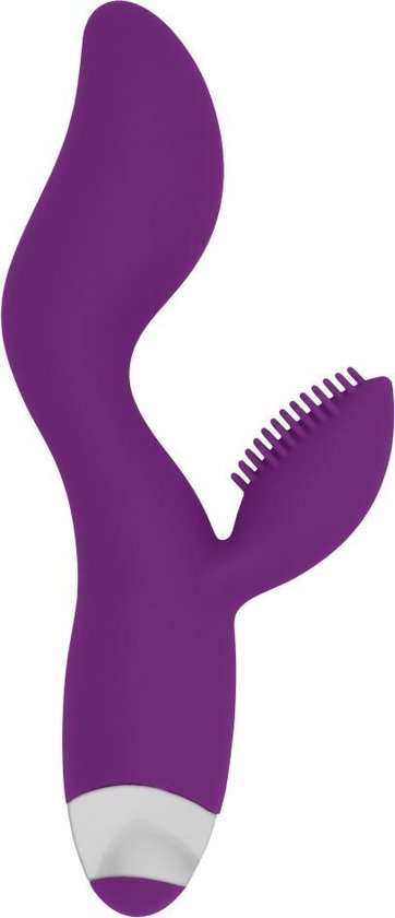 Vibromasseur violet avec stimulateur clitoris point g 