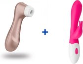 Satisfyer Pro 2 Next Generation - Luchtdruk Vibrator + Ascella Vibe Rabbit Vibrator - Tarzan Vibrator