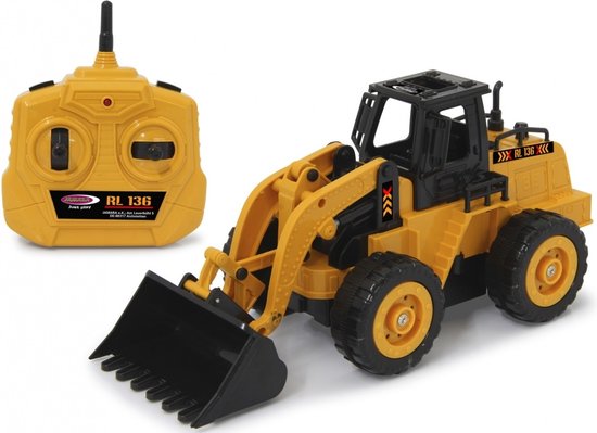 Jamara RC voertuig - 410150 RC Shovel Wiellader RL136 - Geel - 2,4GHz RC Model Kant en Klaar - 1:36 -