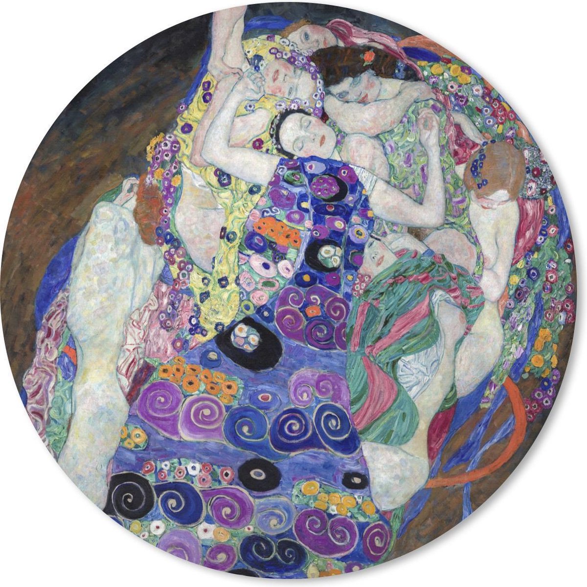 Muismat rond 40x40 cm - Mousepad The virgin - Gustav Klimt - Ronde muismatten