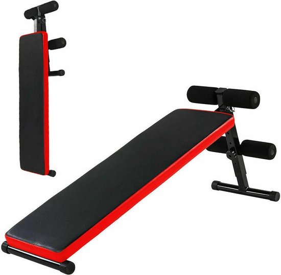 Banc de musculation pliable abdos et sit-up avec 5 rouleaux de