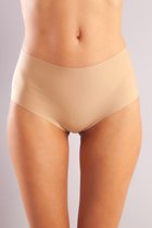 GIRDLE Naadloos Soft Hoge Taille Slips SALE-SALE (164-062) - Ondergoed Dames - Maat XL - BEIGE