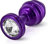 Geribbelde butt plug Paars 25 mm Diogol 71632