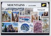 Bergen – Luxe postzegel pakket (A6 formaat) : collectie van 25 verschillende postzegels van bergen – kan als ansichtkaart in een A6 envelop - authentiek cadeau - kado - geschenk -