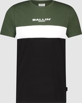 Ballin Amsterdam -  Heren Slim Fit   T-shirt  - Groen - Maat S