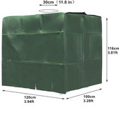 WiseGoods Premium Container Cover - 1000 Liter - IBC Cover - 120x100x116CM - Kliko - Conteneur de stockage - Imperméable - Vert