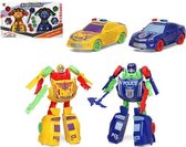 Robotauto (2 uds) Geel Blauw 112659 (2 Uds)