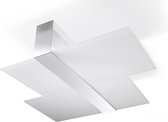 Trend24 Plafond Massimo - E27 - Wit / Chroom