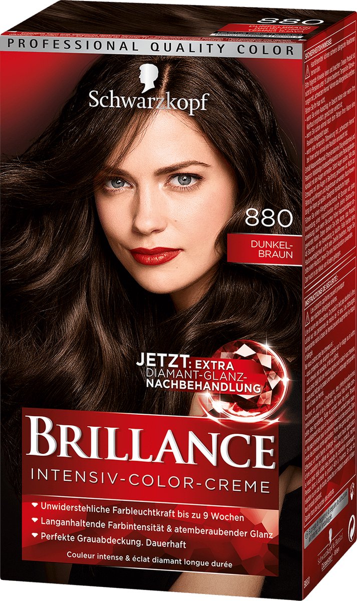Schwarzkopf permanente haarverf diep bruin 880 bruin