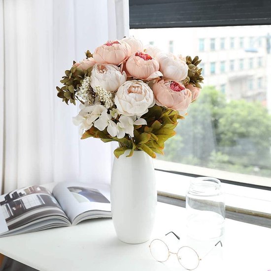 mariage Bouquet de fleurs pivoine artificielle vintage pour décoration de maison café fête