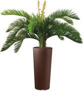 Kunstplant Cycas in Clou rond bruin H105 cm - HTT Decorations