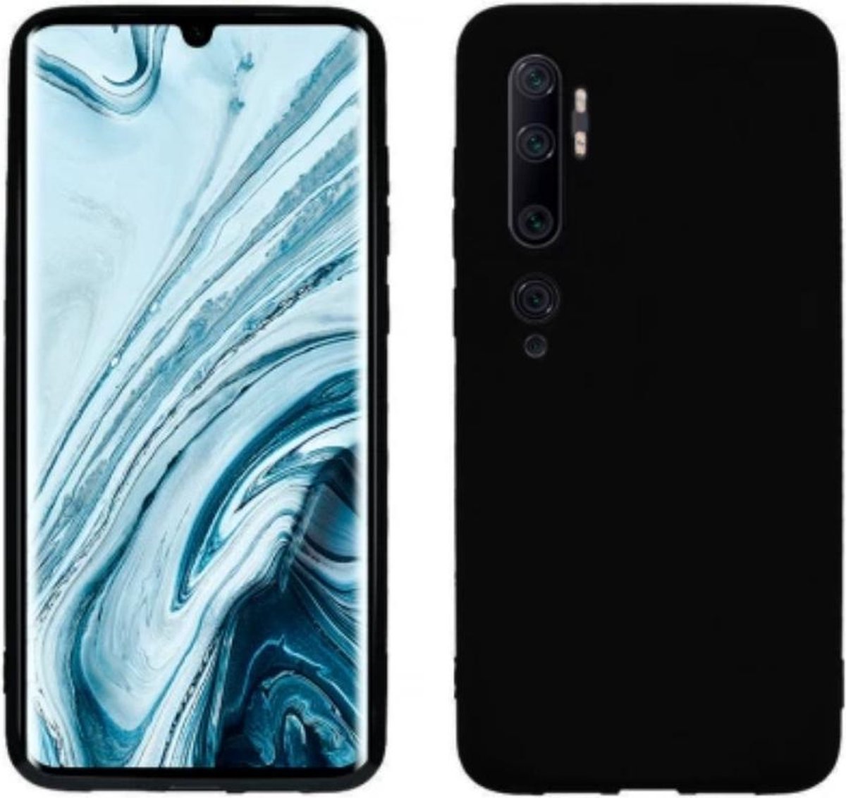 Hoesje Geschikt voor: Xiaomi Mi Note 10 / Note 10 Pro - Silicone - Zwart