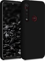 Motorola Moto G8 Plus Hoesje - Silicone Hoesje - Zwart