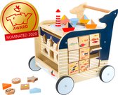Baby Walvis Loopwagen - Houten speelgoed vanaf 1 jaar