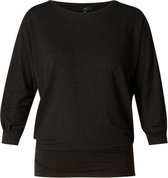 YEST Odelyn Jersey Shirt - Black Melange - maat 44