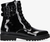 Tango | Bee 529-c biker 2 straps black patent leather - black sole | Maat: 41