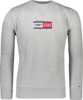Tommy Hilfiger Sweater Grijs Aansluitend - Maat XS - Heren - Herfst/Winter Collectie - Katoen;Elastaan