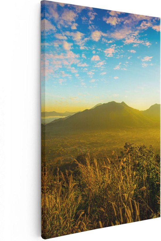 Artaza Canvas Schilderij Bergen Met Mist In Thailand - 20x30 - Klein - Foto Op Canvas - Canvas Print