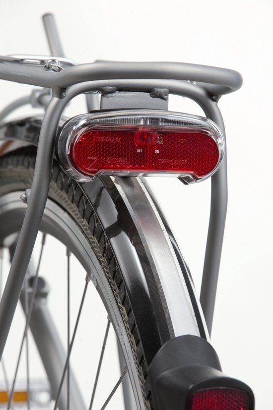 AXA Riff Battery - Fiets Achterlicht - LED Fietsverlichting op Batterij - 50-80 mm - Rood - Axa