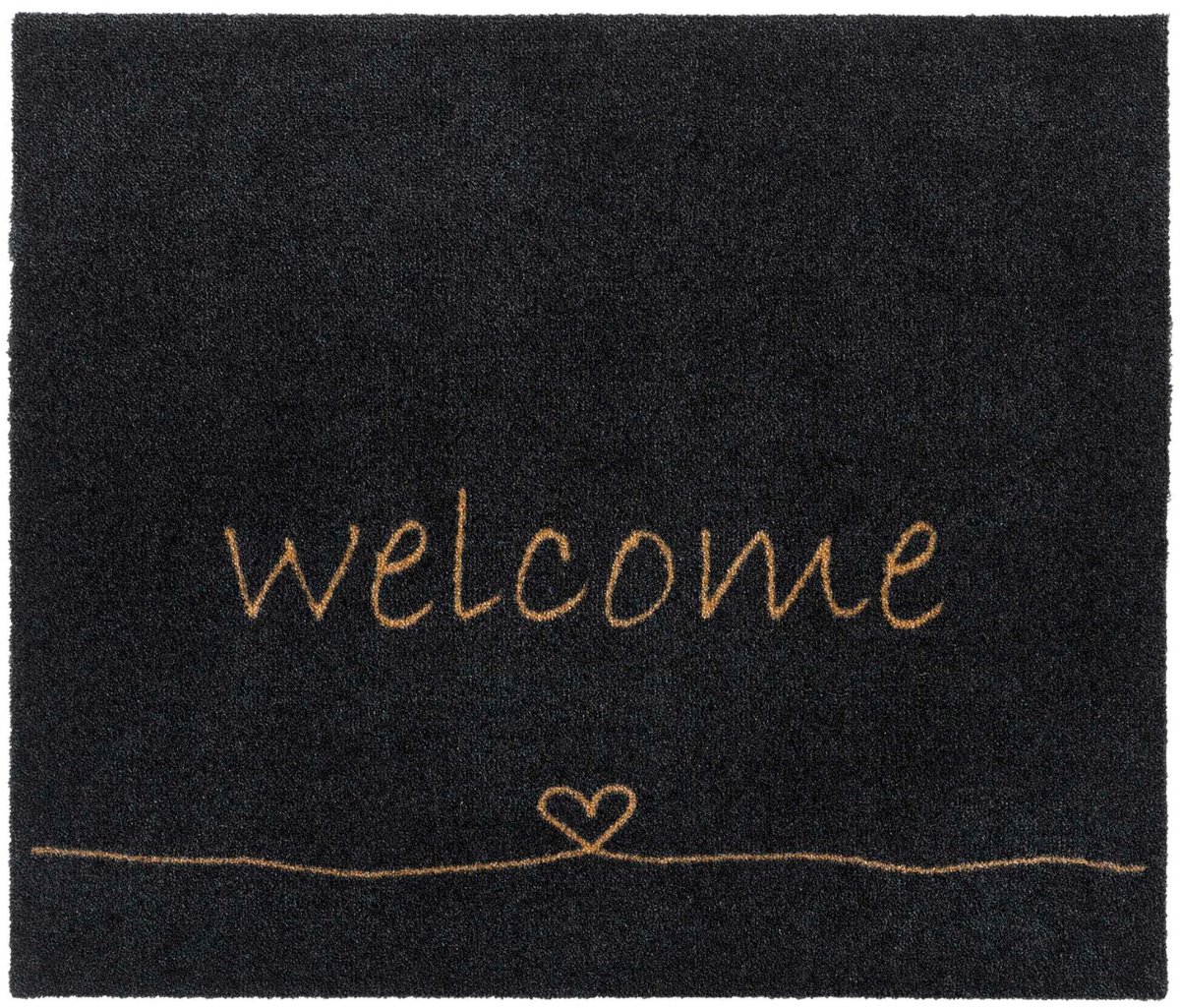 MD-Entree MD Entree - Deurmat - Schoonloopmat - Walk&Wash - Welcome Heart - 67 x 80 cm Antraciet