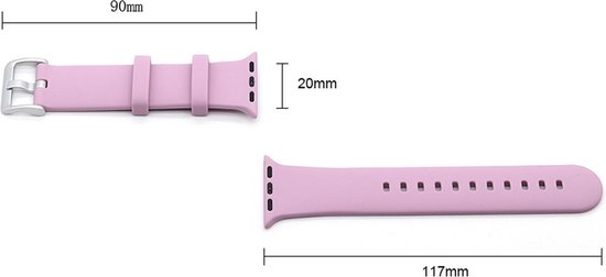 By Qubix - Bracelet sport en caoutchouc avec boucle - Vert menthe - Convient pour Apple Watch 38 mm / 40 mm / 41 mm - Bracelets Compatible Apple Watch