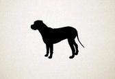 Catahoula Bulldog - Silhouette hond - S - 40x55cm - Zwart - wanddecoratie