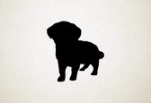 Beaglier - Silhouette hond - S - 48x45cm - Zwart - wanddecoratie